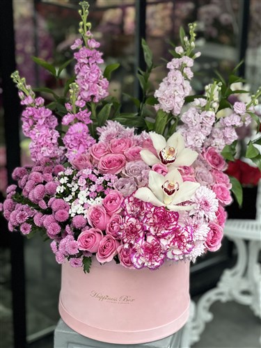 Pembe Kadife Kutuda Deluxe Aranjman