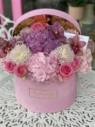 Pembe Mega Kadife Kutuda Aranjman