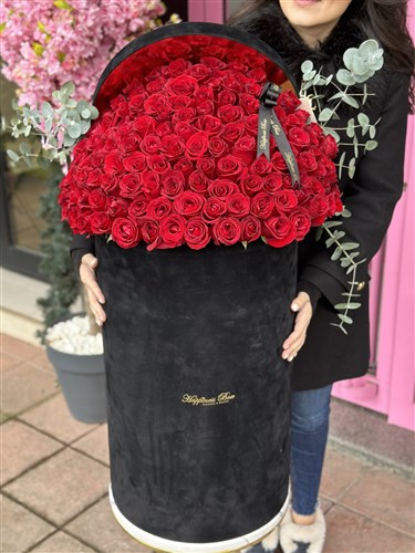 1 Metre Boyunda Lüks Kırmızı Güller