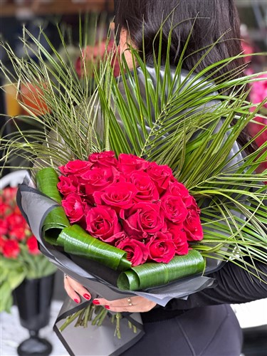 Valentine 30 Kırmızı Gül Buketi