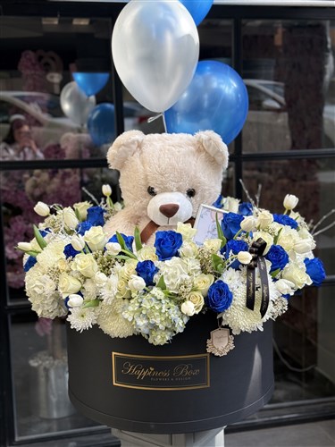 Yenidoğan Erkek Bebek Tebrik Çiçeği