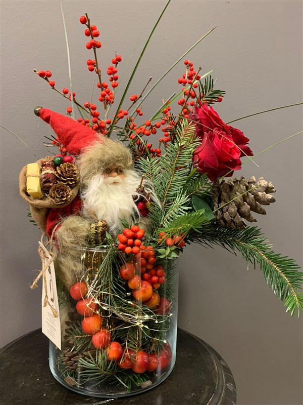 35 CM LED IŞIKLI NOEL BABALI YENİ YIL ARANJMANI