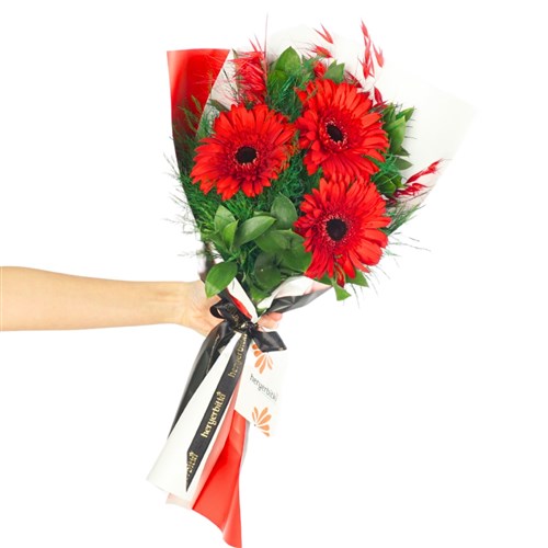 Flash Gerberas (Kırmızı Gerbera Buketi)