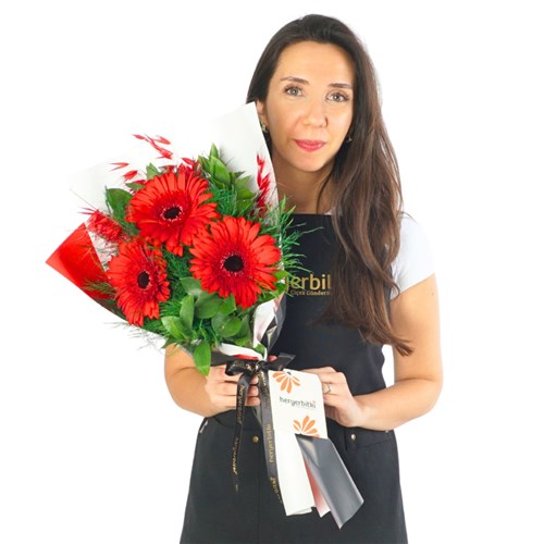 Flash Gerberas (Kırmızı Gerbera Buketi)
