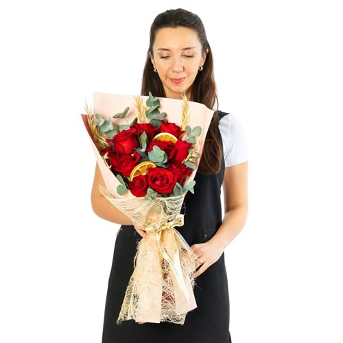 Forever Yours (10'lu Kırmızı Güller Buketi)