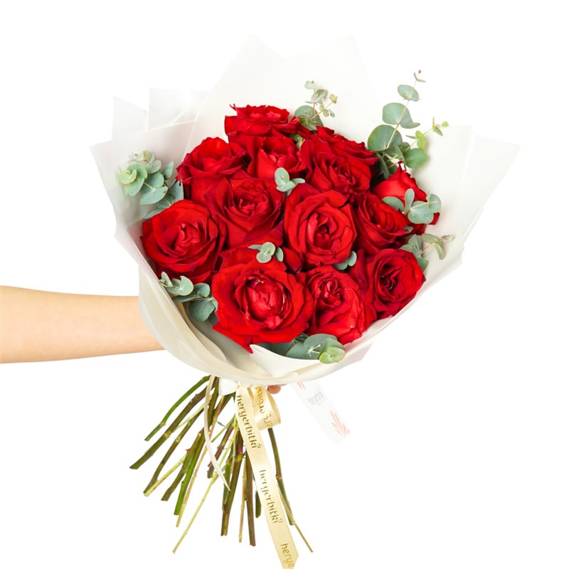 15'li Kırmızı Güller Buketi (Pure Love Roses)