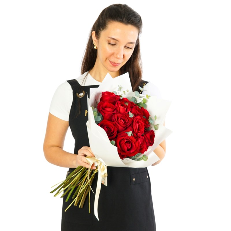 15'li Kırmızı Güller Buketi (Pure Love Roses)