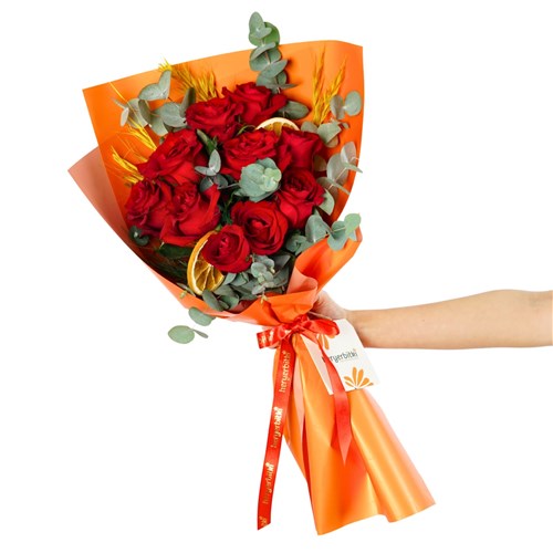 Warm Feeling Roses (10'lu Kırmızı Güller Buketi)