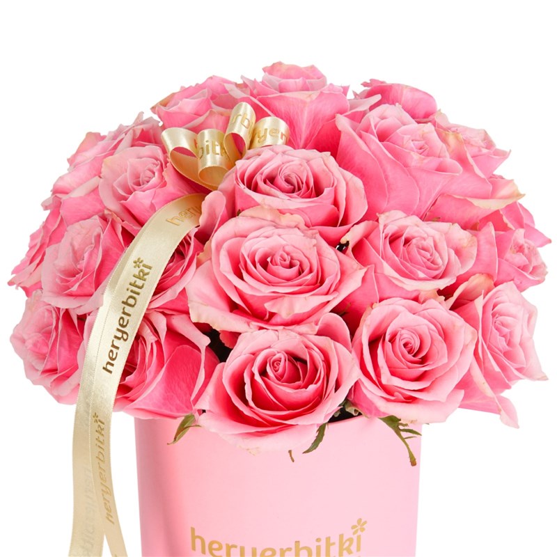 Premium Pink Rose Box (Kutuda 30'lu Pembe Güller)