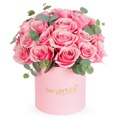 30'lu Pembe Güller ve Okaliptus, Kutuda