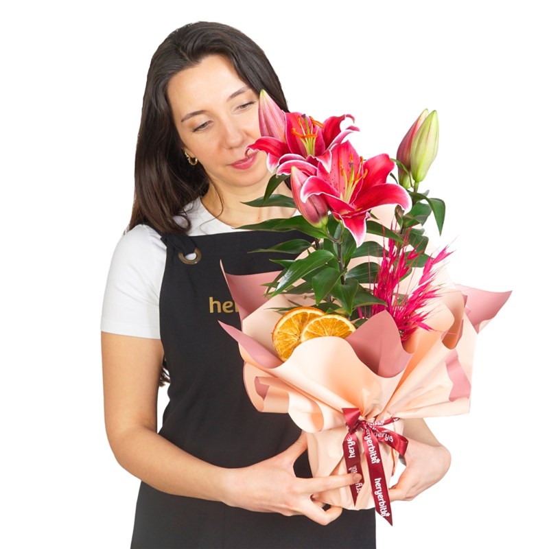 Mis Kokulu Lilyum Çiçeği - Hediye Paketli