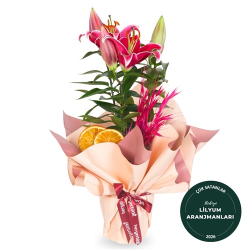 Mis Kokulu Lilyum Çiçeği - Hediye Paketli