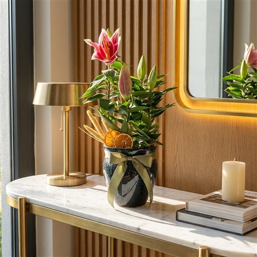 Lilyum Çiçeği - Premium Vazoda, Kokulu
