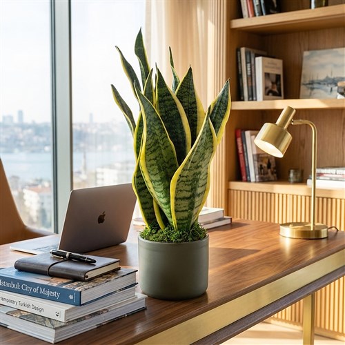 Yeşil Saksılı Paşa Kılıcı (Sansevieria Black Gold)