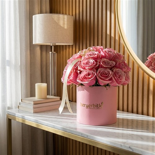 Premium Pink Rose Box (Kutuda 30'lu Pembe Güller)