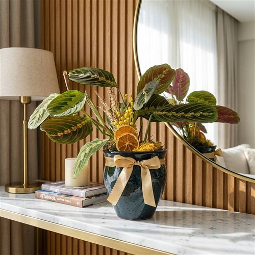 Premium Vazoda Maranta Dua Çiçeği Gift