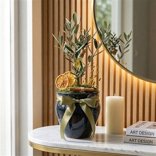 Premium Vazoda Zeytin Ağacı Aranjmanı