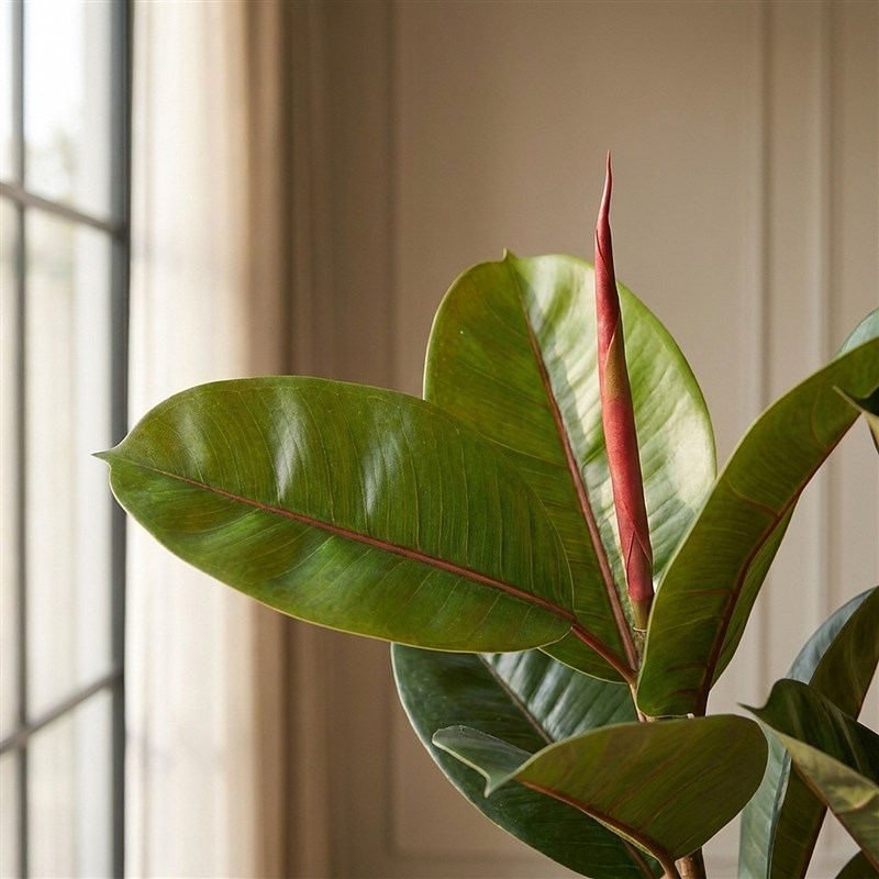 Artificial Rubber Plant 170cm - in Clay Pot