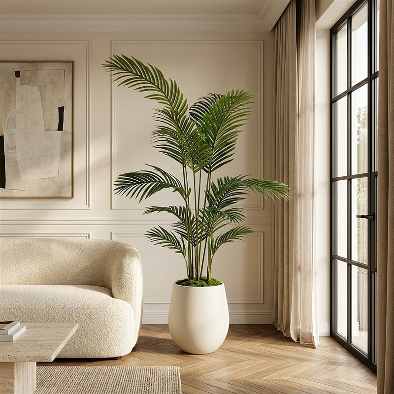 Artificial Areca Palm Tree 180cm - with Plastic Pot