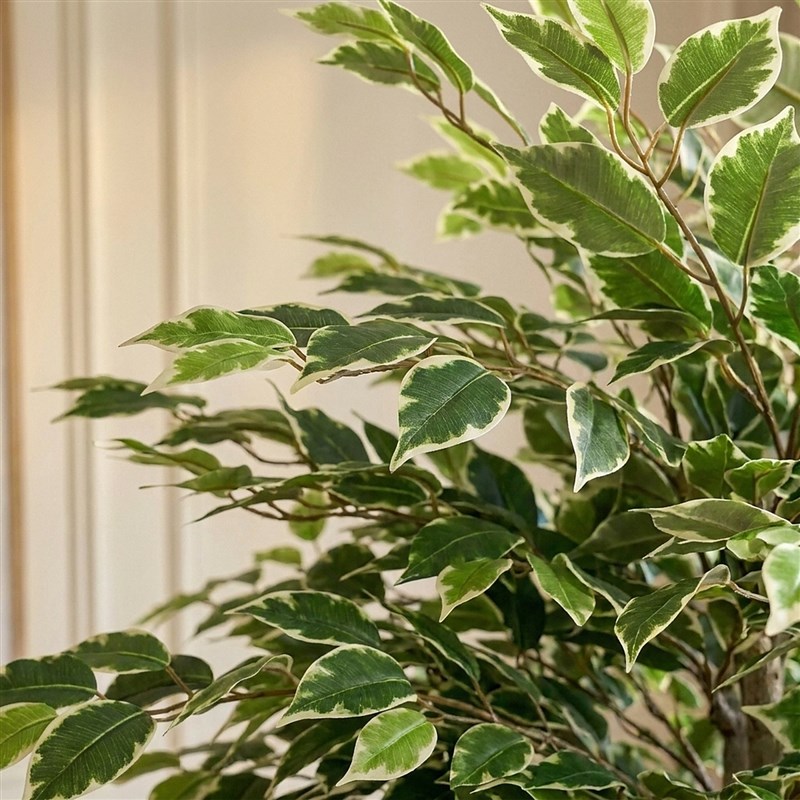 Artificial Benjamin Starlight Tree 135cm - with Clay Pot