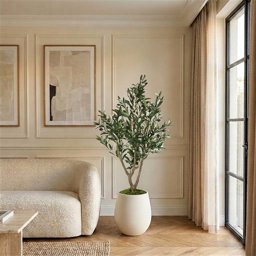 Yapay Zeytin Ağacı 120cm - Plastik Saksılı