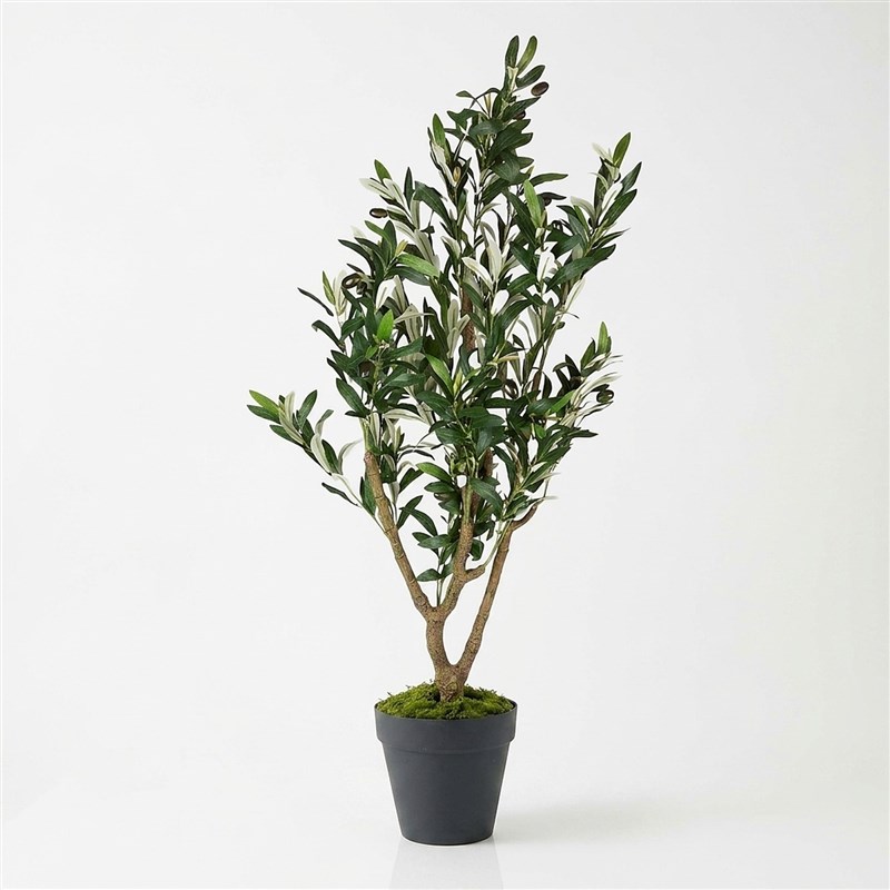Artificial Olive Tree 120cm - with Clay Pot