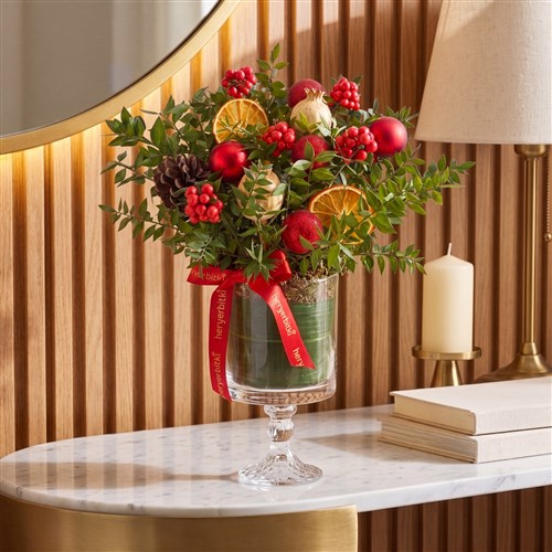 New Year Elegance (Cam Vazolu Deluxe Kokina Aranjmanı)