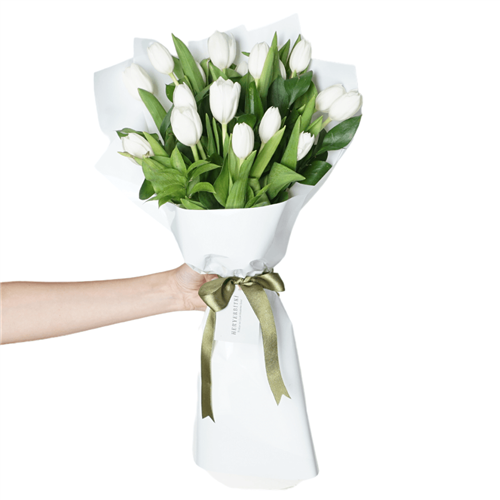 Dream Tulip Bouquet (Beyaz Lale Buketi)