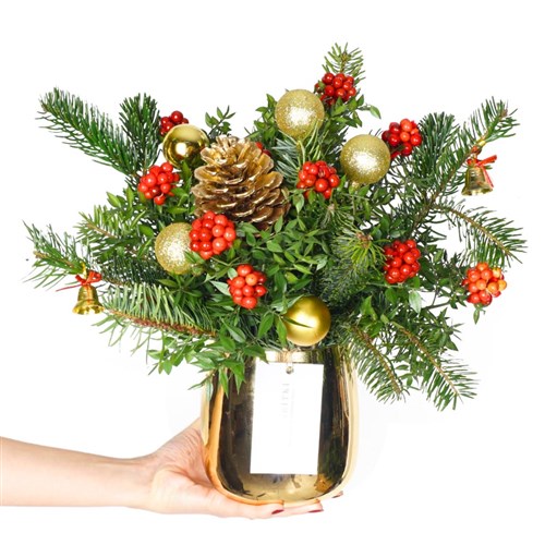 Deluxe Gold Christmas Gift (Kokina Aranjmanı)