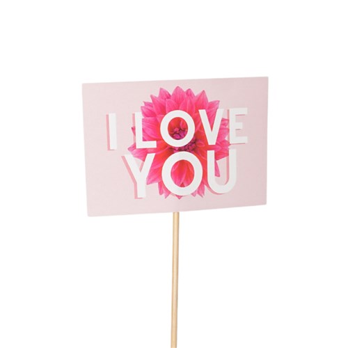 I Love You Flower - Greeting Card
