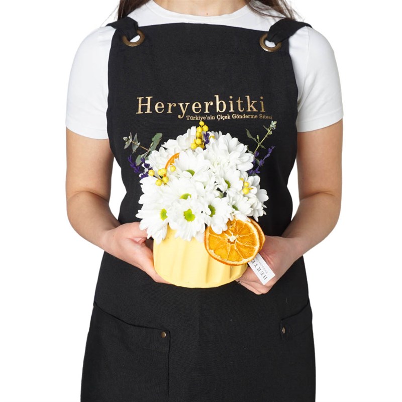 Yellow Daisy Gift (Beyaz Papatya Aranjmanı)