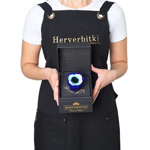 Premium Kutuda Nazar Boncuklu Solmayan Gül