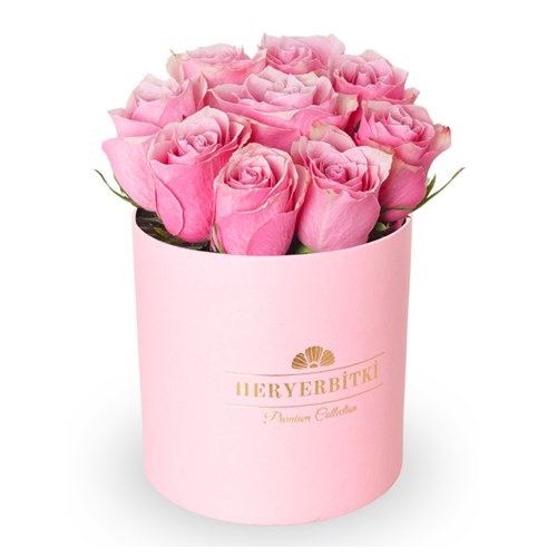 Pink Roses in a Premium Pink Box