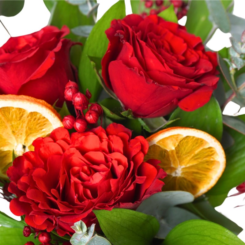 Trinity of Love (Boulevard of 3 Red Roses in a Glass Vase)