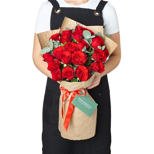 Love 19'lu Kırmızı Güller Buketi