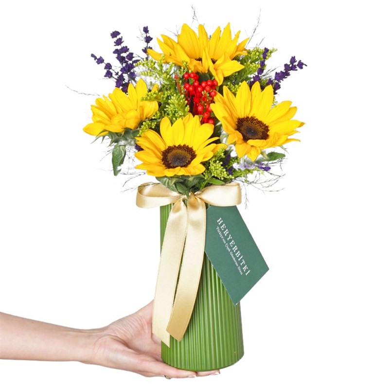Floral My Sunshine (Ayçiçeği Buketi Aranjmanı)