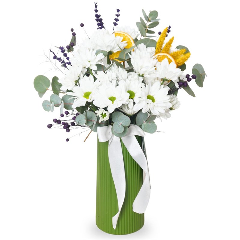 Floral Daisy Gift (Beyaz Papatya Buketi)
