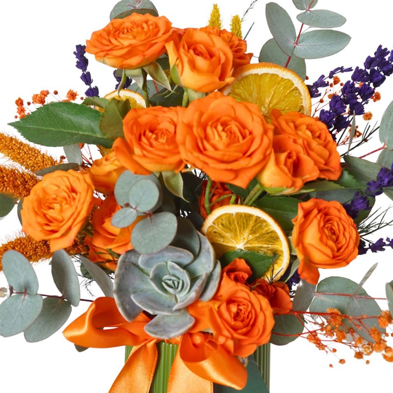 Floral Orange Roses (Turuncu Çardak Güller Buketi)