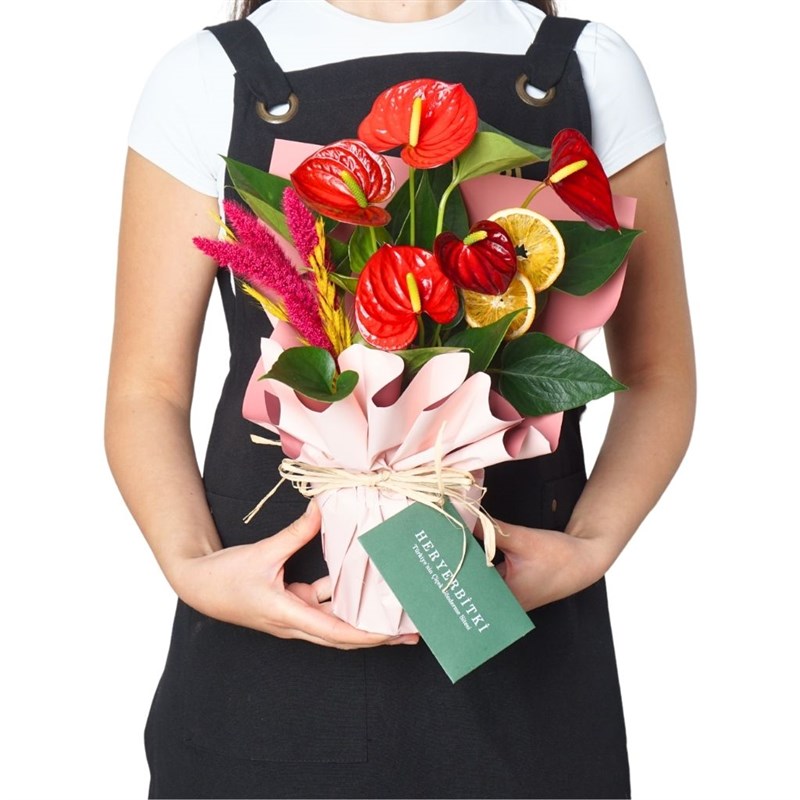 Special Anthurium Gift (Kırmızı Antoryum Aranjmanı)