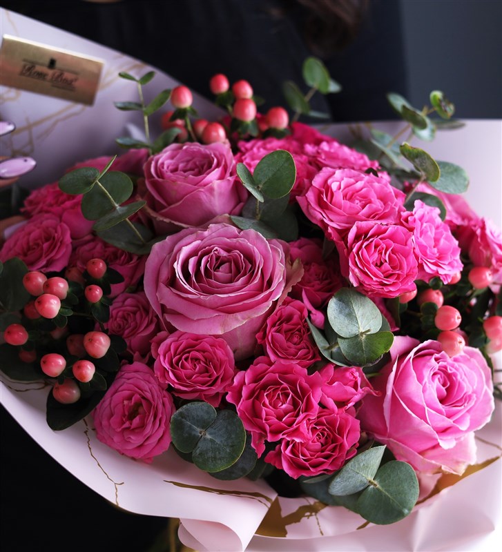 Cotton Candy - Flower Bouquet of Pink Roses