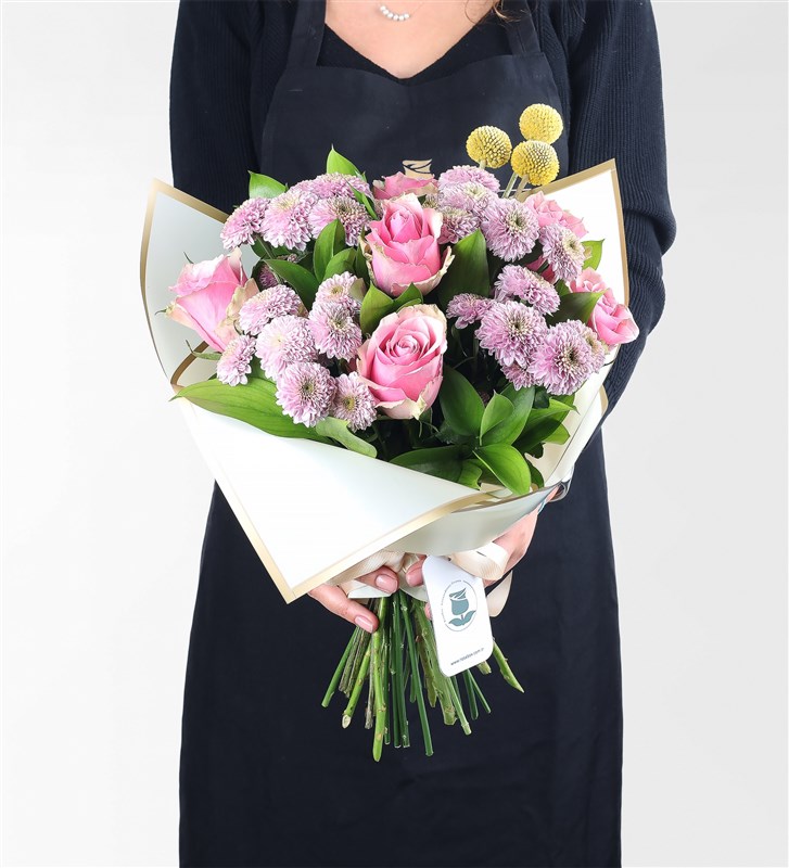 Pink Rose and Pink Daisy Bouquet XL