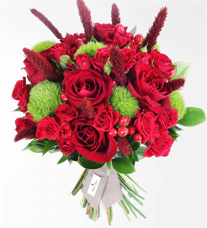 Red Velvet XL - Red Garden Rose and Ecuadorian Rose Bouquet