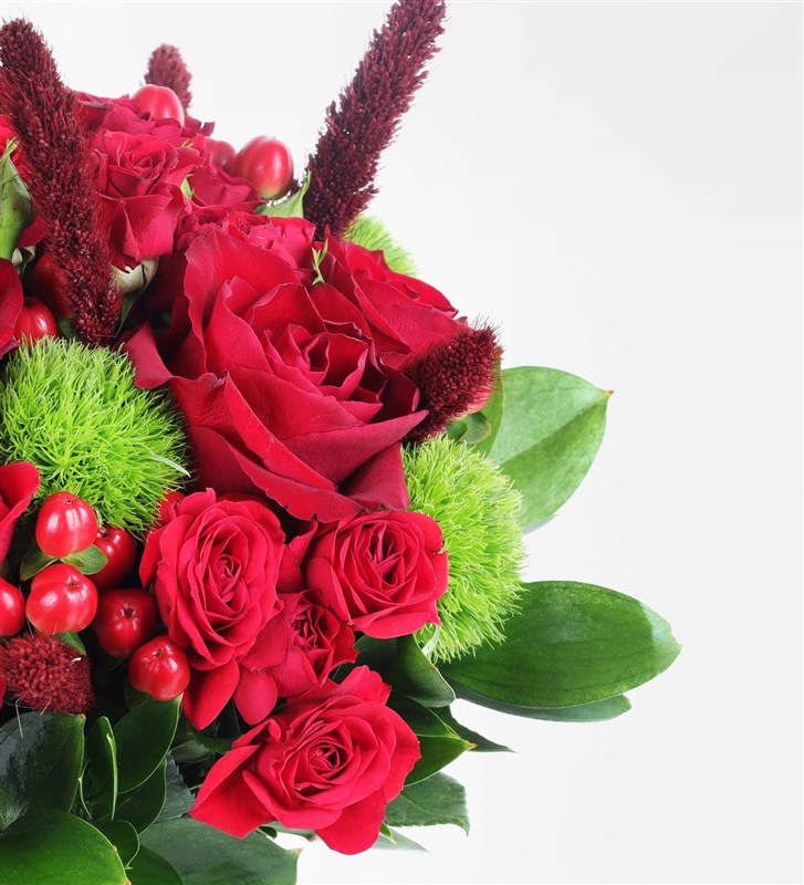 Red Velvet XL - Red Garden Rose and Ecuadorian Rose Bouquet