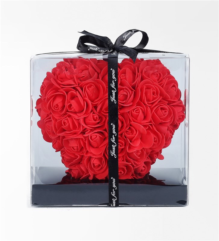 Valentine's Day Set of 2/4 Roses, Heart-Shaped Roses, and Godiva Napolitan Mini