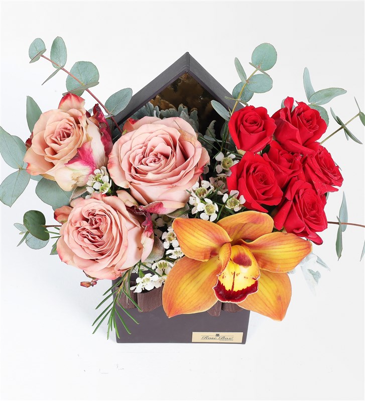 Cappuccino Rose, Cybidium Orchid and Arbor Rose