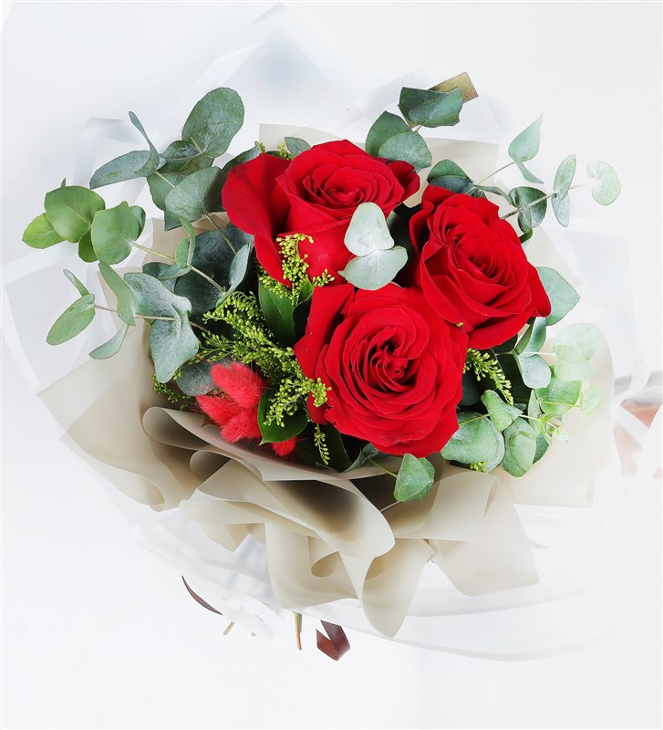 3 Red Rose Bouquets