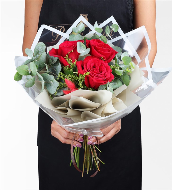 3 Red Rose Bouquets