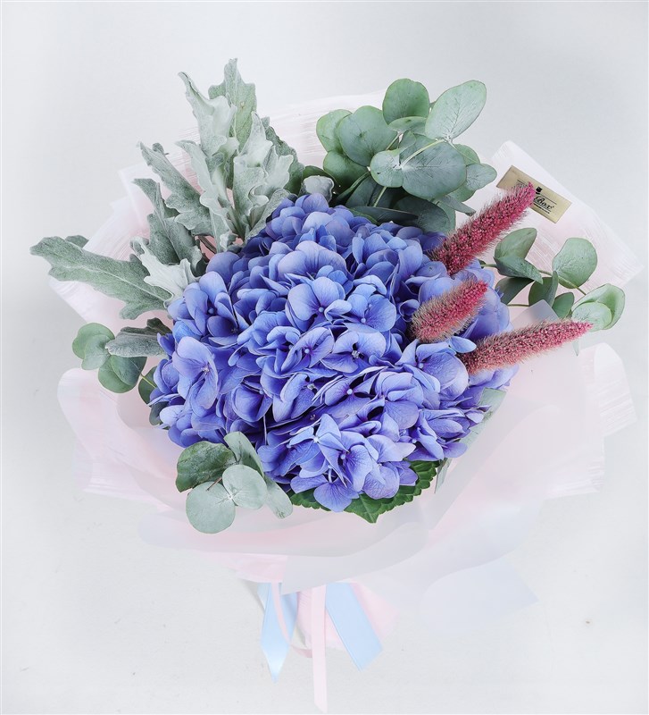 Mini Blue Hydrangea Bouquet