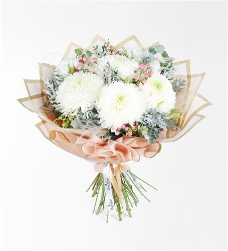 5 White Jumbo Anastasia Bouquets