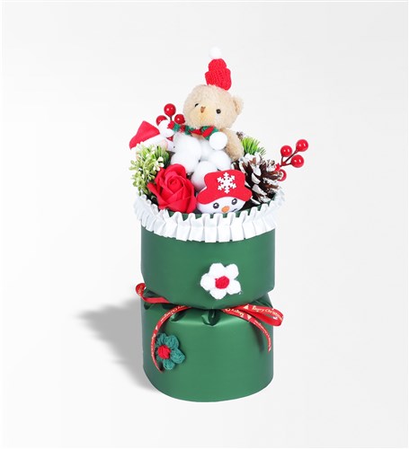 Yeşil Çantalı Yeni Yıl Buketi